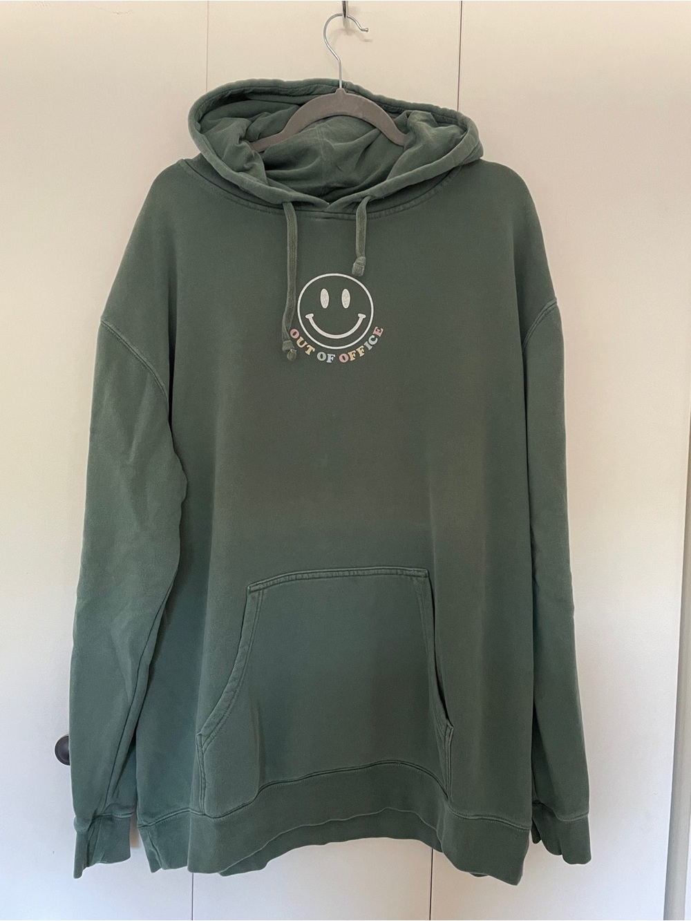 Out of Office Olive Green Hoodie Sweatshirt